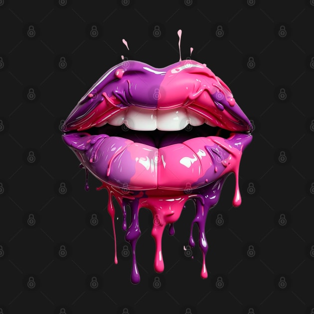 Lips Drippy Kiss by NerdsbyLeo