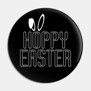 Simple Minimalist Hoppy Easter Pun Typography Pin