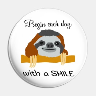 Sloth morning quote Pin