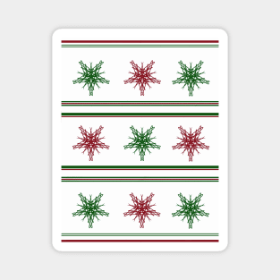 Ugly Christmas Sweater Snowflake Design Magnet