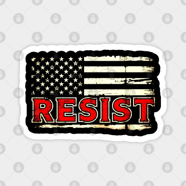 Resist Flag Magnet by UrbanLifeApparel