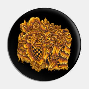 Barong vs Rangda Illustration Pin