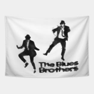the blues brothers distressed graphic Tapestry