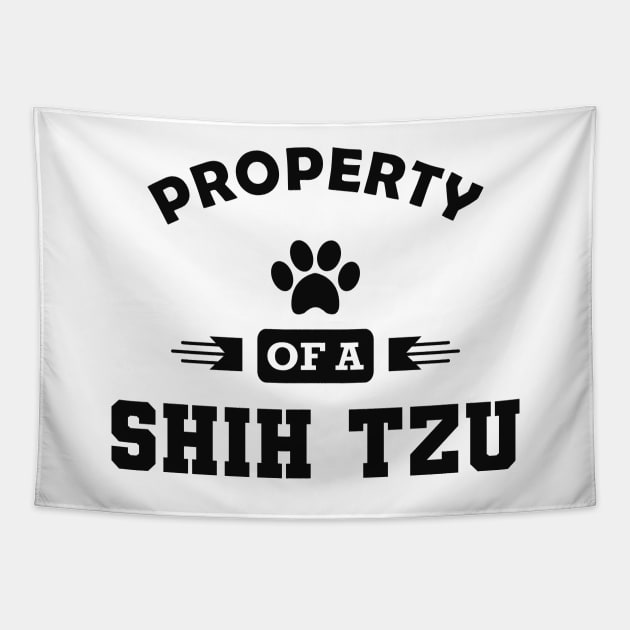 Shih Tzu Dog - Property of a shih tzu Tapestry by KC Happy Shop