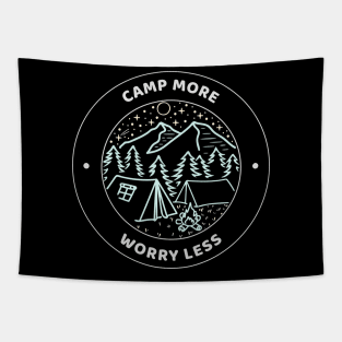 Camp More Worry Less Design Tapestry