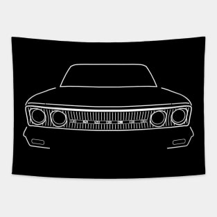 1963 AMC Rambler classic car white outline graphic Tapestry