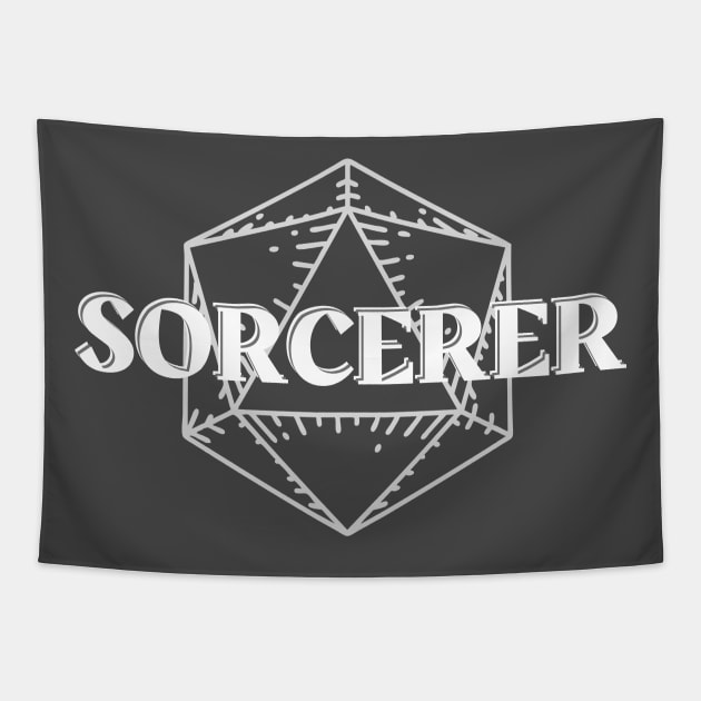 Sorcerer DnD D20 Symbol Print Tapestry by DungeonDesigns