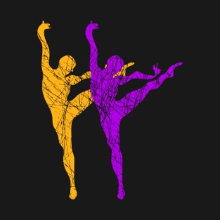 Creative Colorful Dancers Modern Art Style T-Shirt