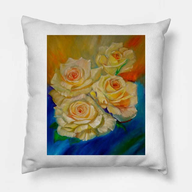 Yellow Rose Vigniette Pillow by jennyleeandjim