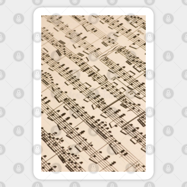 Music notes aesthetic - Music Notes Artwork - Sticker  TeePublic