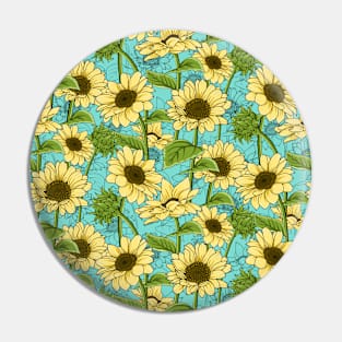 Sunflowers Pattern Pin