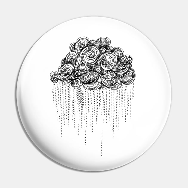 Rain Cloud Pin by InkedinRed