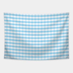 Blue and white plaids Tapestry