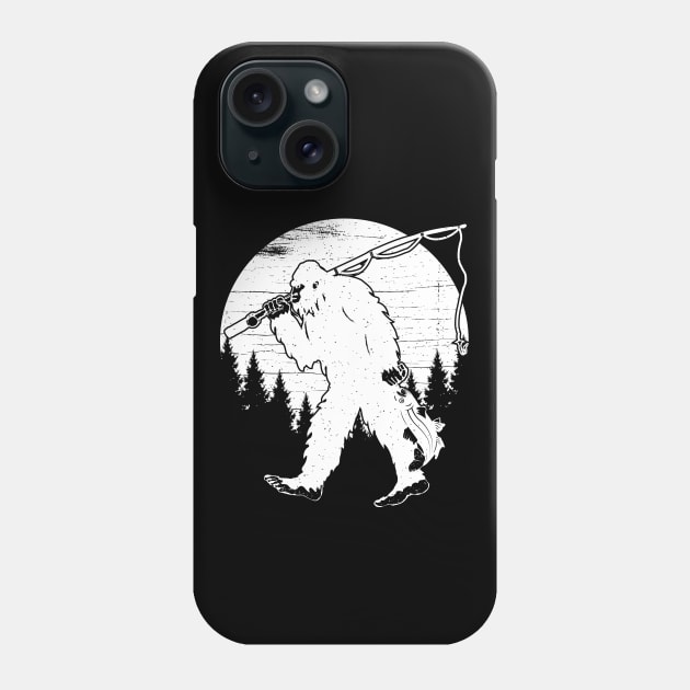Bigfoot Fishing Phone Case by Tesszero
