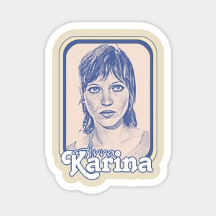 Anna Karina // ORIGINAL Retro Nouvelle Vague Fan Design Magnet