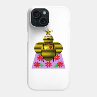 Cute Queen Bee on a Quilt Phone Case