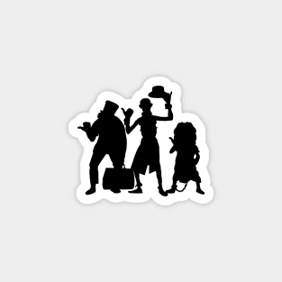 Hitchhiking Ghosts Silhouette Black Magnet