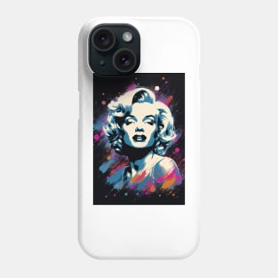 Marylin Monroe Portrait Colorful Artwork Phone Case