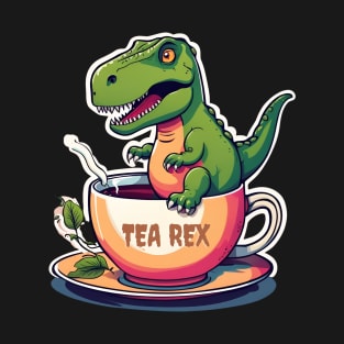 Tea Rex, Funny Dinosaur Puns T-Shirt