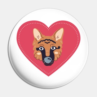 My German Shepherd is my Valentine Pin