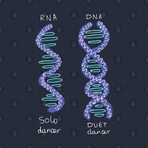 RNA DNA Dancers biology science joke by HAVE SOME FUN