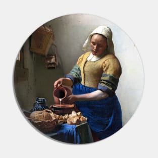 High Resolution Johannes Vermeer The Milkmaid 1658 Pin