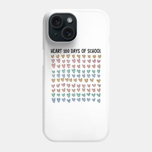 Glitter Heart 100 Days Of School Phone Case