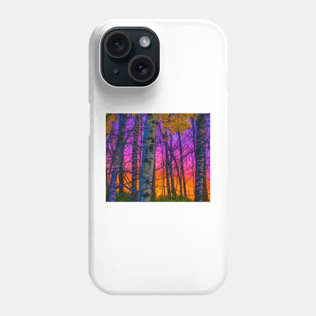 A Vibrant sunset thru the trees. Phone Case by StevenElliot