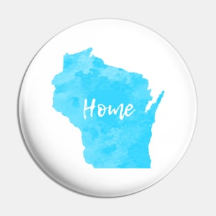 Wisconsin Home Blue Design Pin