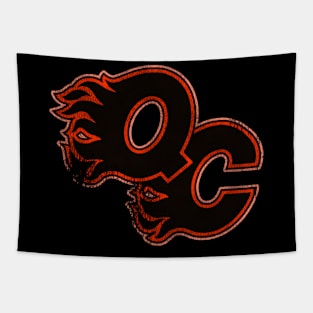 Quad City Flames Hockey Team Tapestry