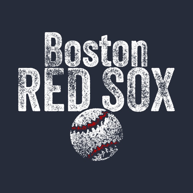 Red Sox Baseball Weathered by Throwzack