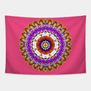 Mandala Magic - Lori's Love Cross Mandala Tapestry