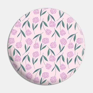 Purple roses on pink background Pin