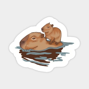 Capybara crossing Magnet