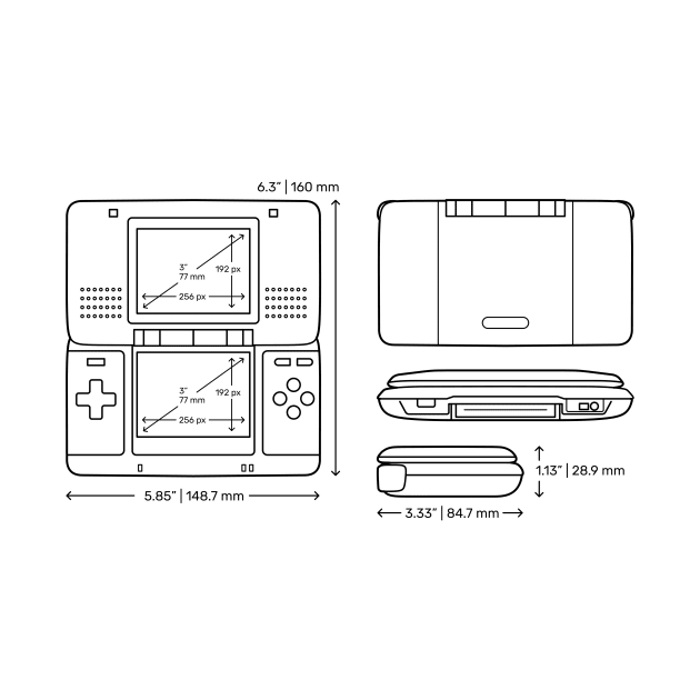 Retro Handheld Dimensions by nocartinslot