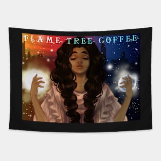 Flame tree coffe Tapestry