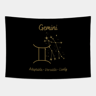 Astrology Collection - Gemini (Symbol & Constellation) Tapestry