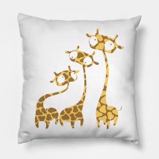 Cute Giraffe Family - Savannah Animals Pillow