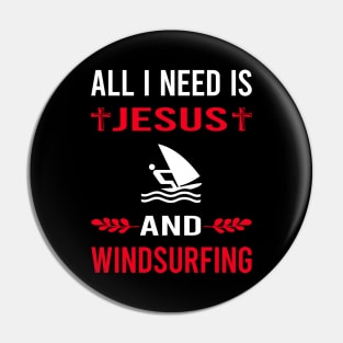 I Need Jesus And Windsurfing Windsurf Windsurfer Pin