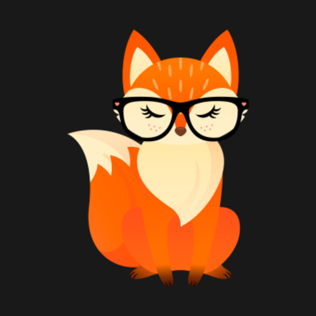 Cute Geek Fox With Nerd Glasse Fox T Shirt Teepublic
