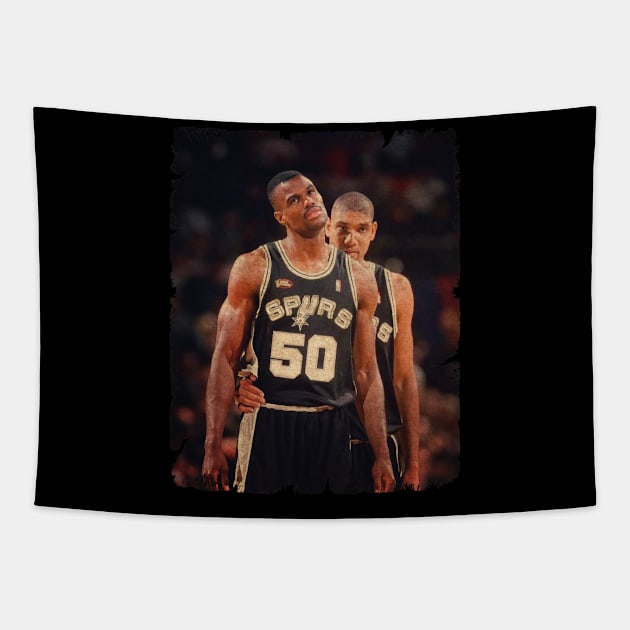 Twin Towers in The 1999 Finals - David Robinson Tapestry by Wendyshopart