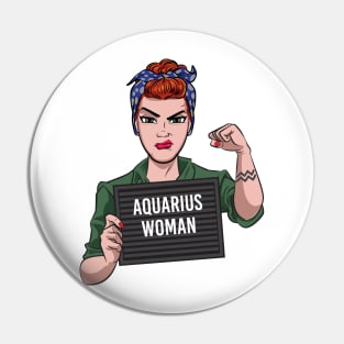 Aquarius Woman Pin