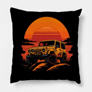 Jeep Sunset Pillow