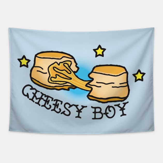 Cheesy Boy Tapestry by Buenos Biscuits