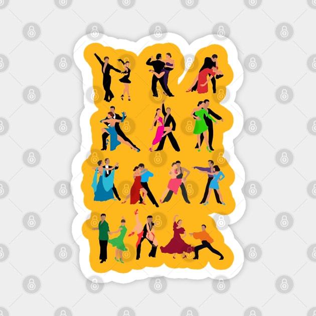 Dancing Couples Magnet by doniainart