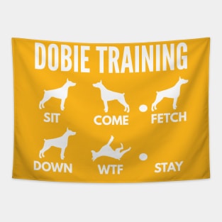 Dobie Training Doberman Pinscher Dog Tricks Tapestry