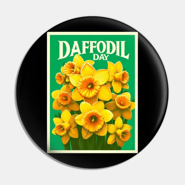 Daffodil Day Pin by Cun-Tees!