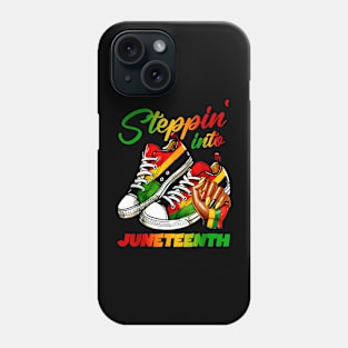 stepping into juneteenth Afro Woman Black Girls shoe men women Phone Case