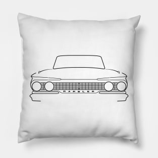 1961 AMC Rambler Classic car black outline Pillow