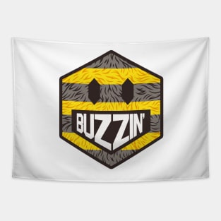 That's BUZZIN'! Mancunian Buzzing hexagon emoji Manchester Bee Tapestry